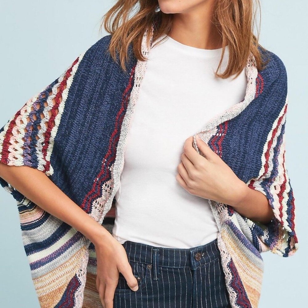 Anthropologie Multicolor Knit Cardigan